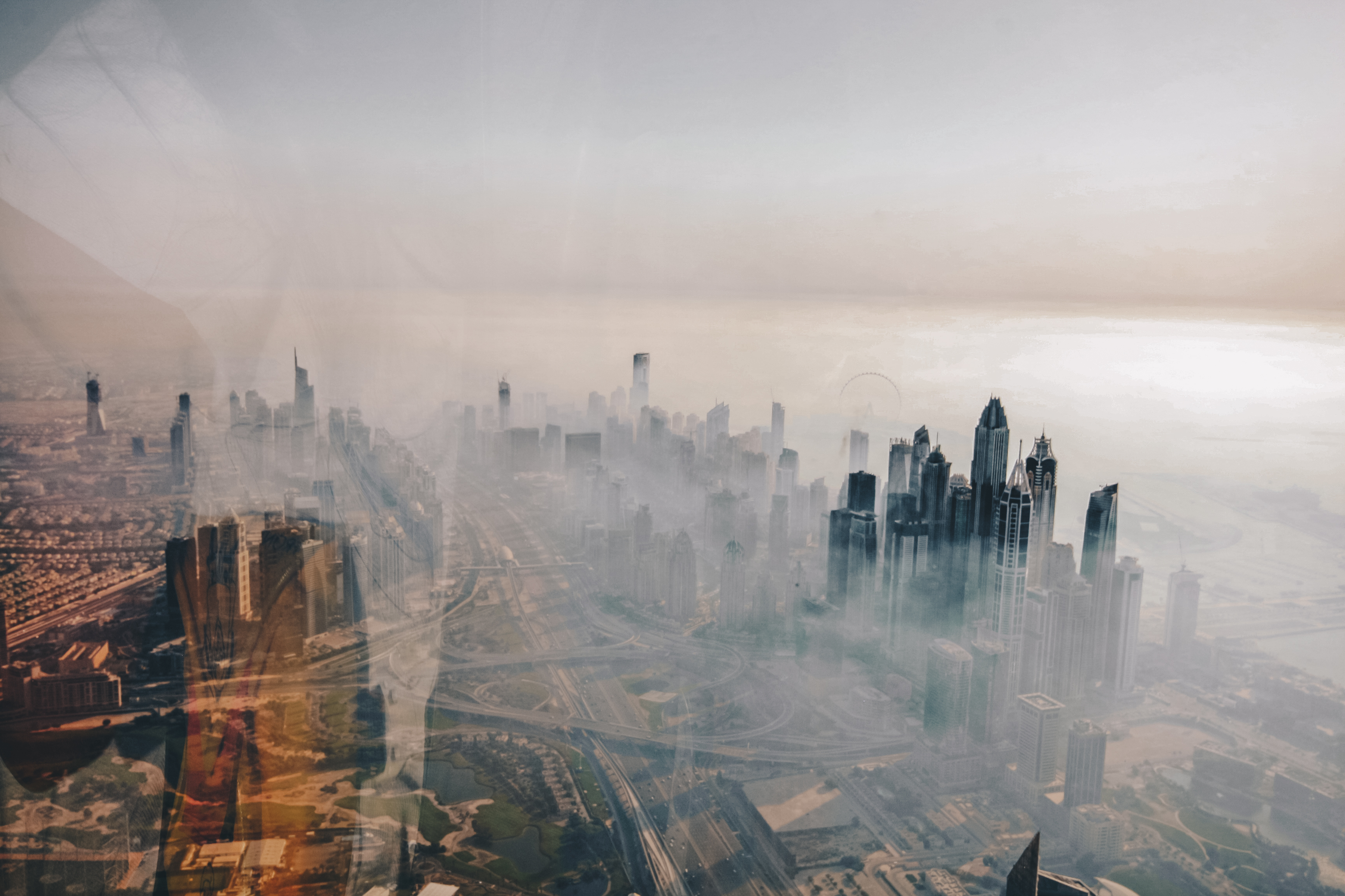 Jumeirah Lake Towers from the air