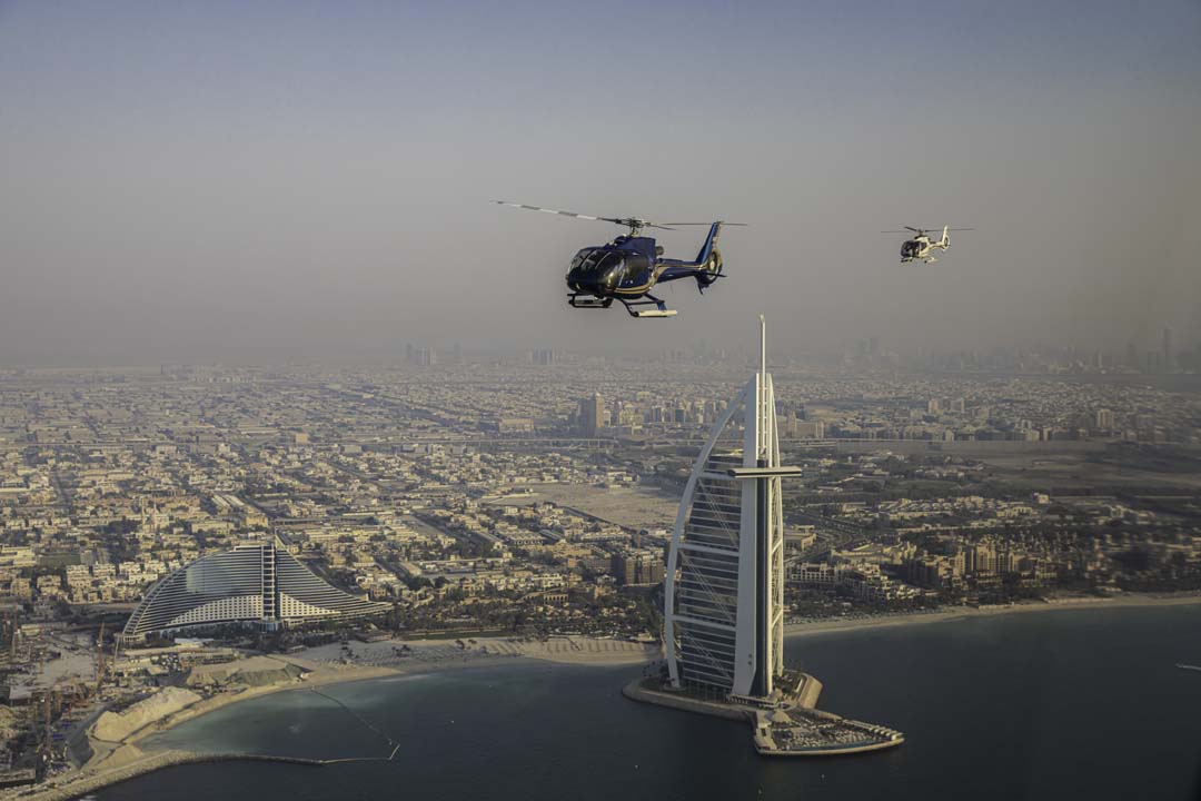 Burj Al Arab from the air